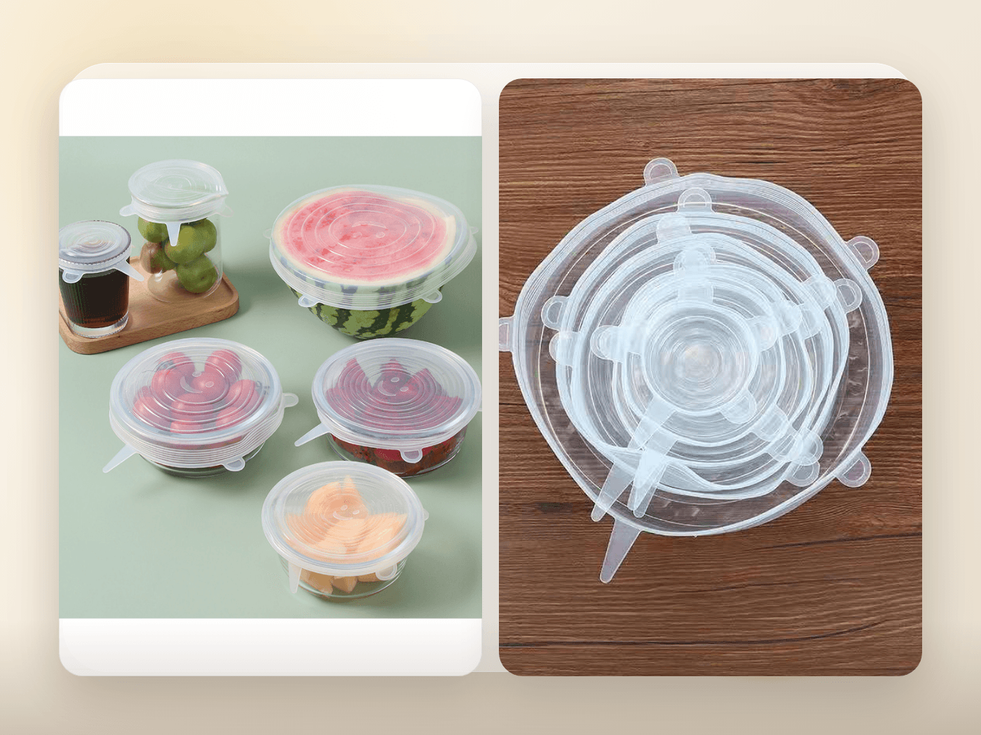 Kit Tampas de Silicone para Microondas detalhes
