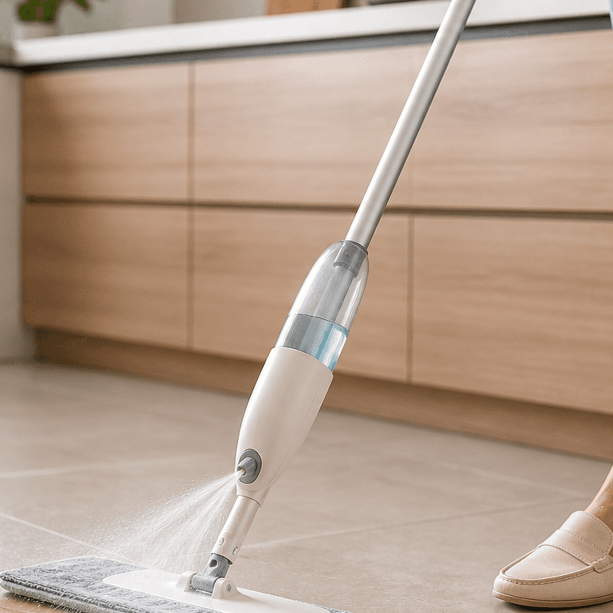 Mini Mop Compacto para Bancada e Pia com detalhe das peças